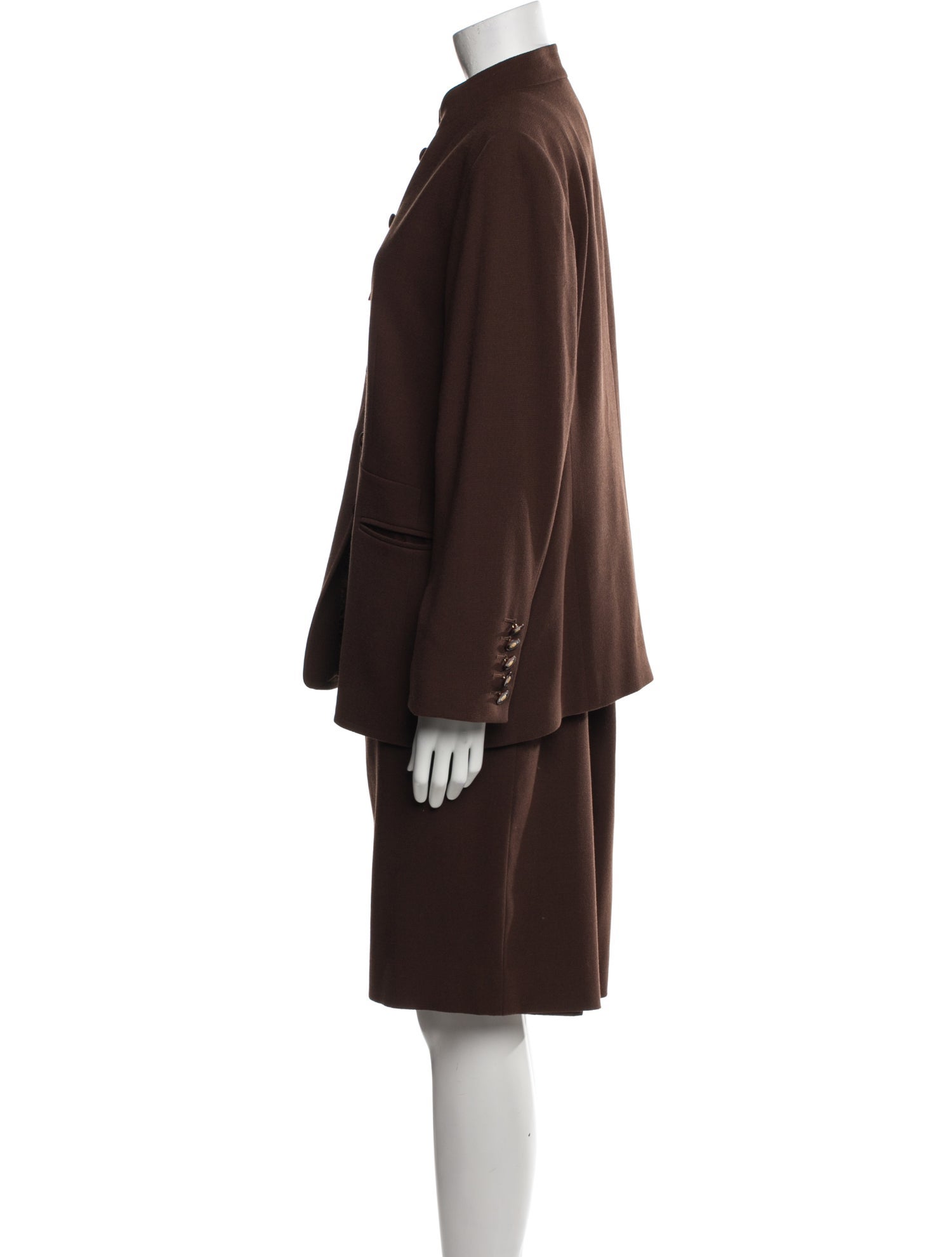 Louis Feraud Virgin Wool Skirt Set