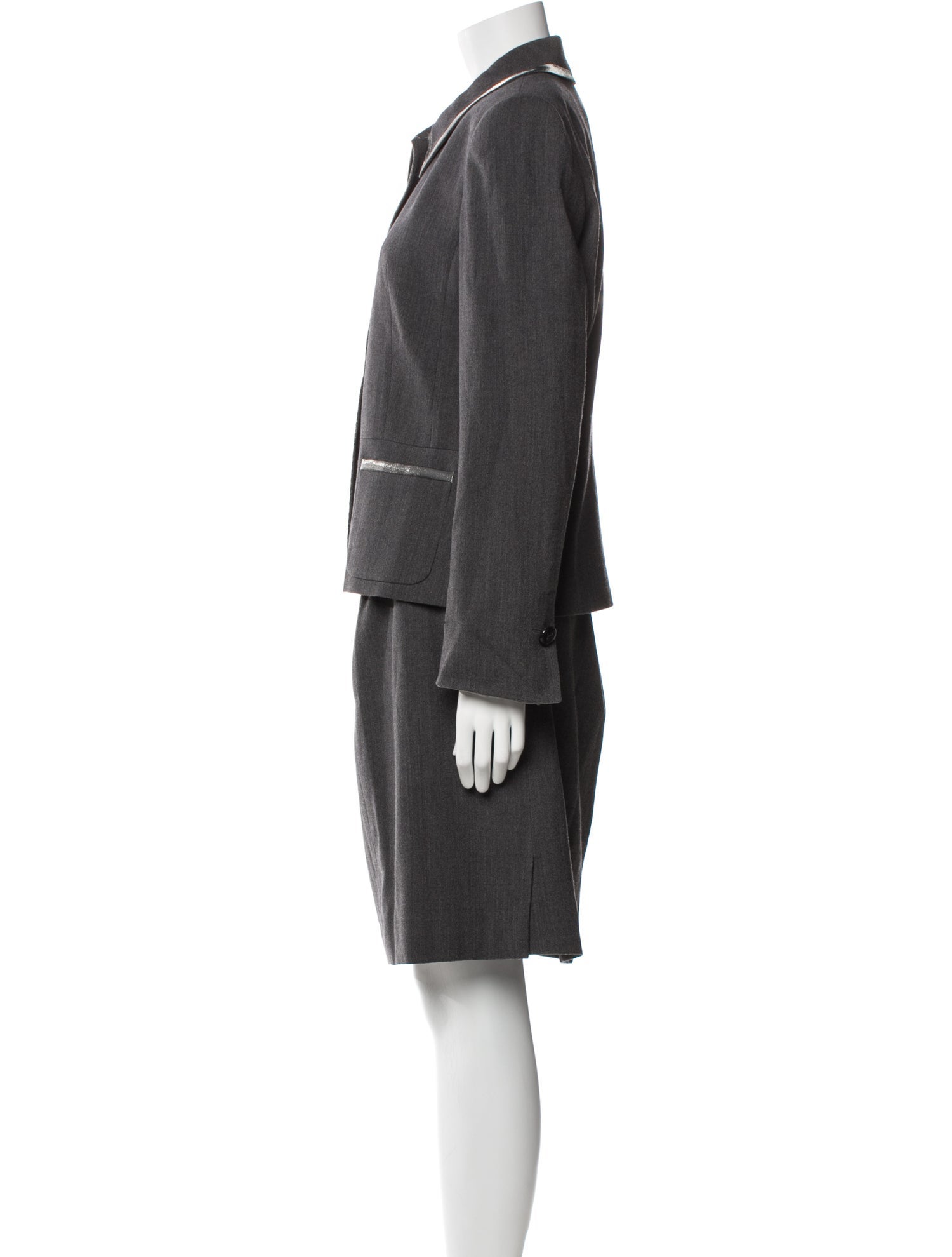 Louis Feraud Virgin Wool Skirt Suit