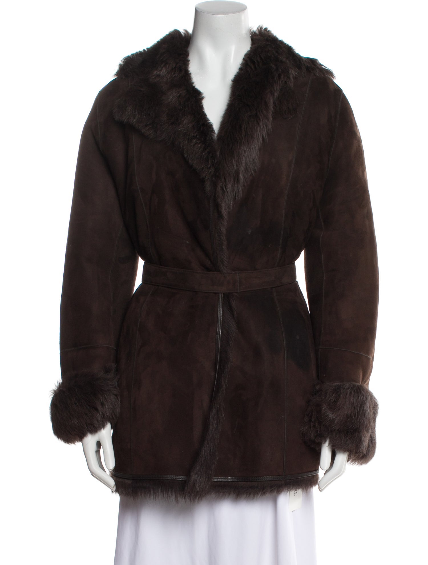 Louis Feraud Lamb Leather Faux Fur Jacket