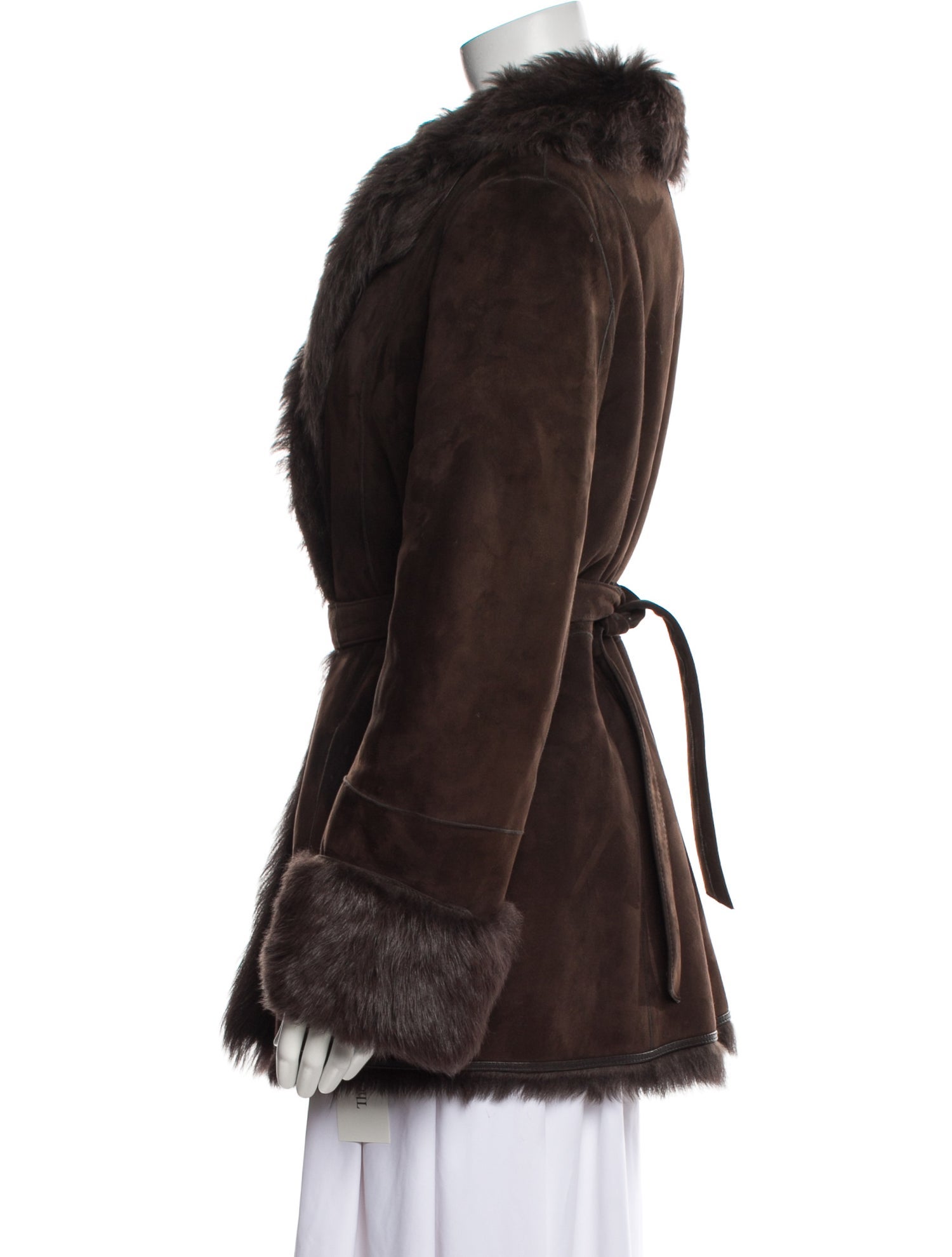 Louis Feraud Lamb Leather Faux Fur Jacket