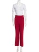 Louis Feraud Virgin Wool Embroidered Accent Pantsuit