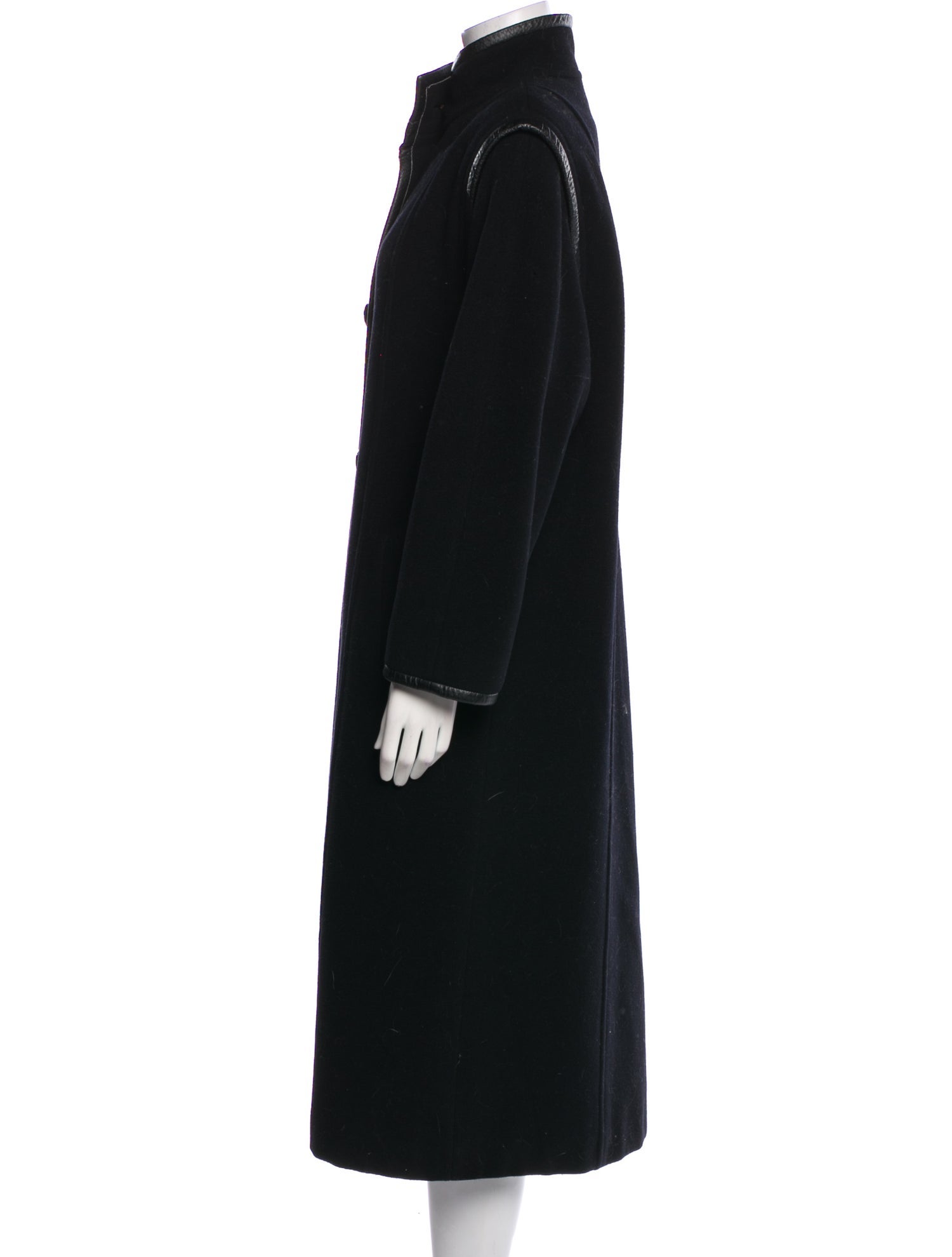 Louis Feraud Wool Faux Fur Coat