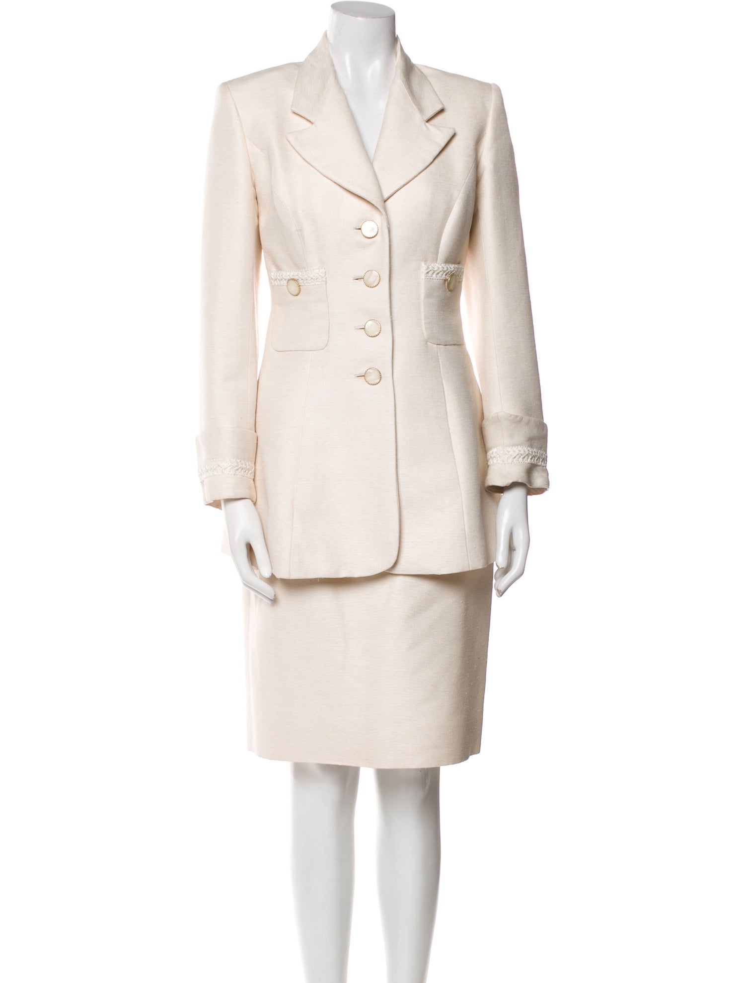 Louis Feraud Vintage Silk Skirt Suit