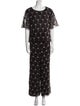 Louis Feraud Silk Polka Dot Print Pant Set