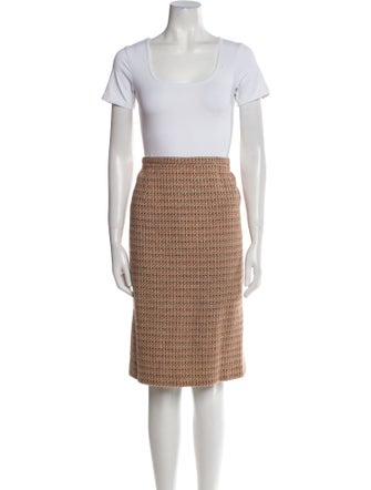 Louis Feraud Wool Tweed Pattern Skirt Set