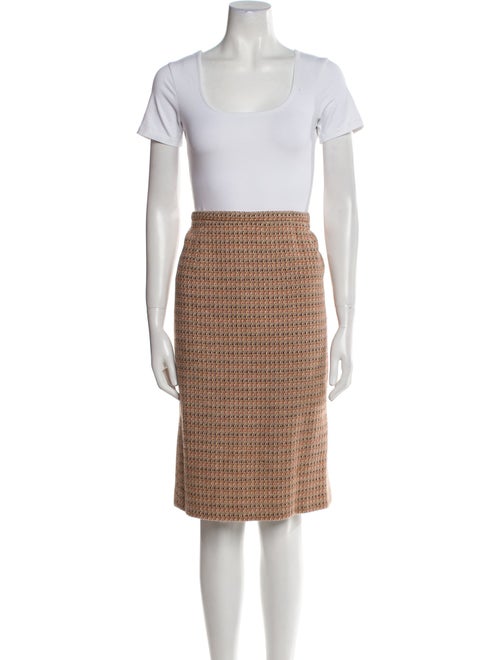 Louis Feraud Wool Tweed Pattern Skirt Set