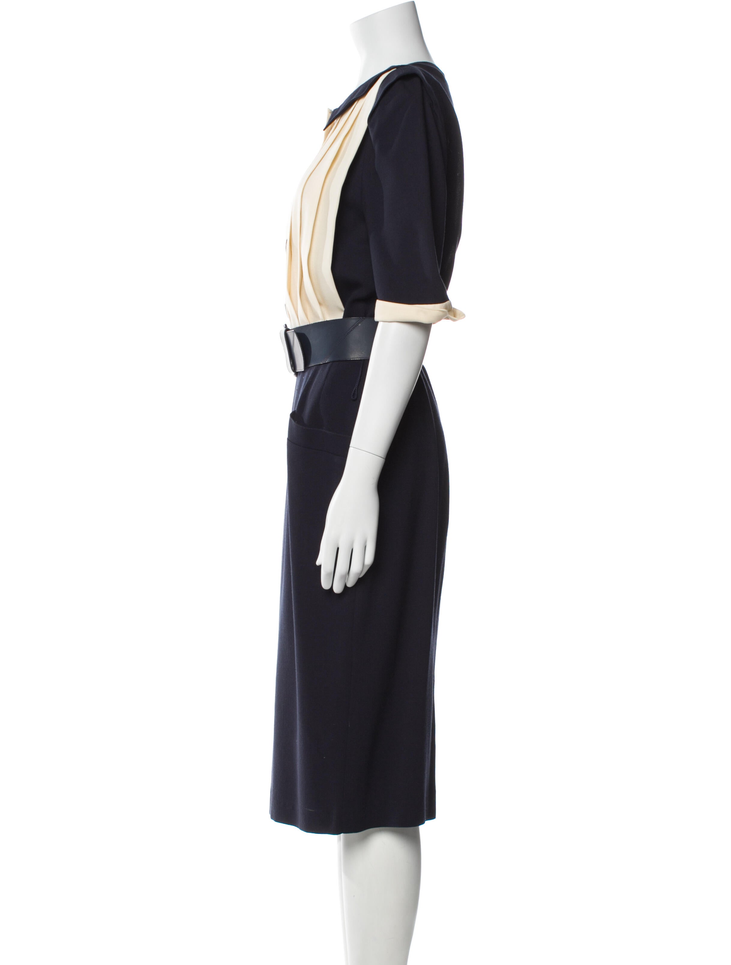 Louis Feraud Wool Midi Length Dress