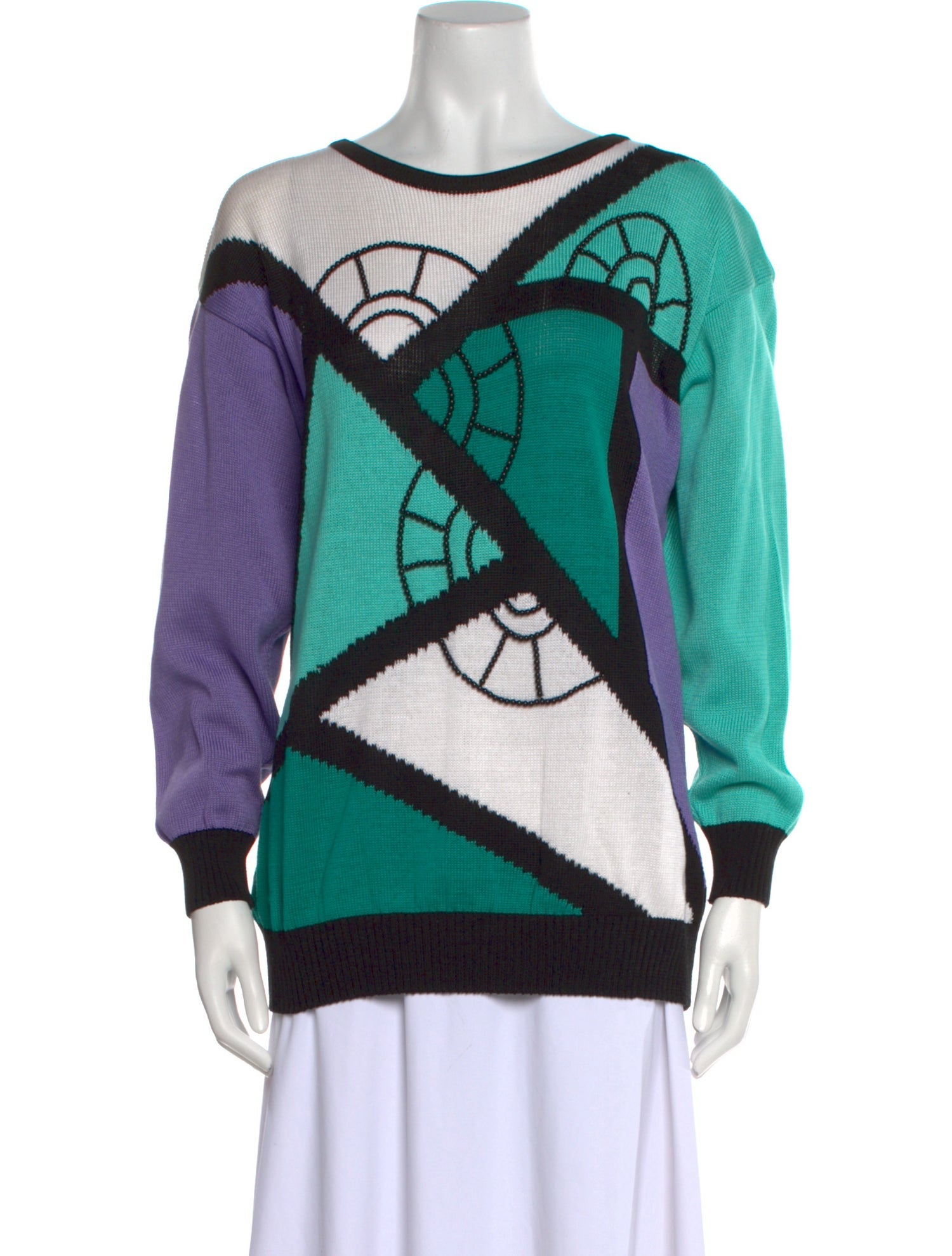 Louis Feraud Printed Crew Neck Sweater