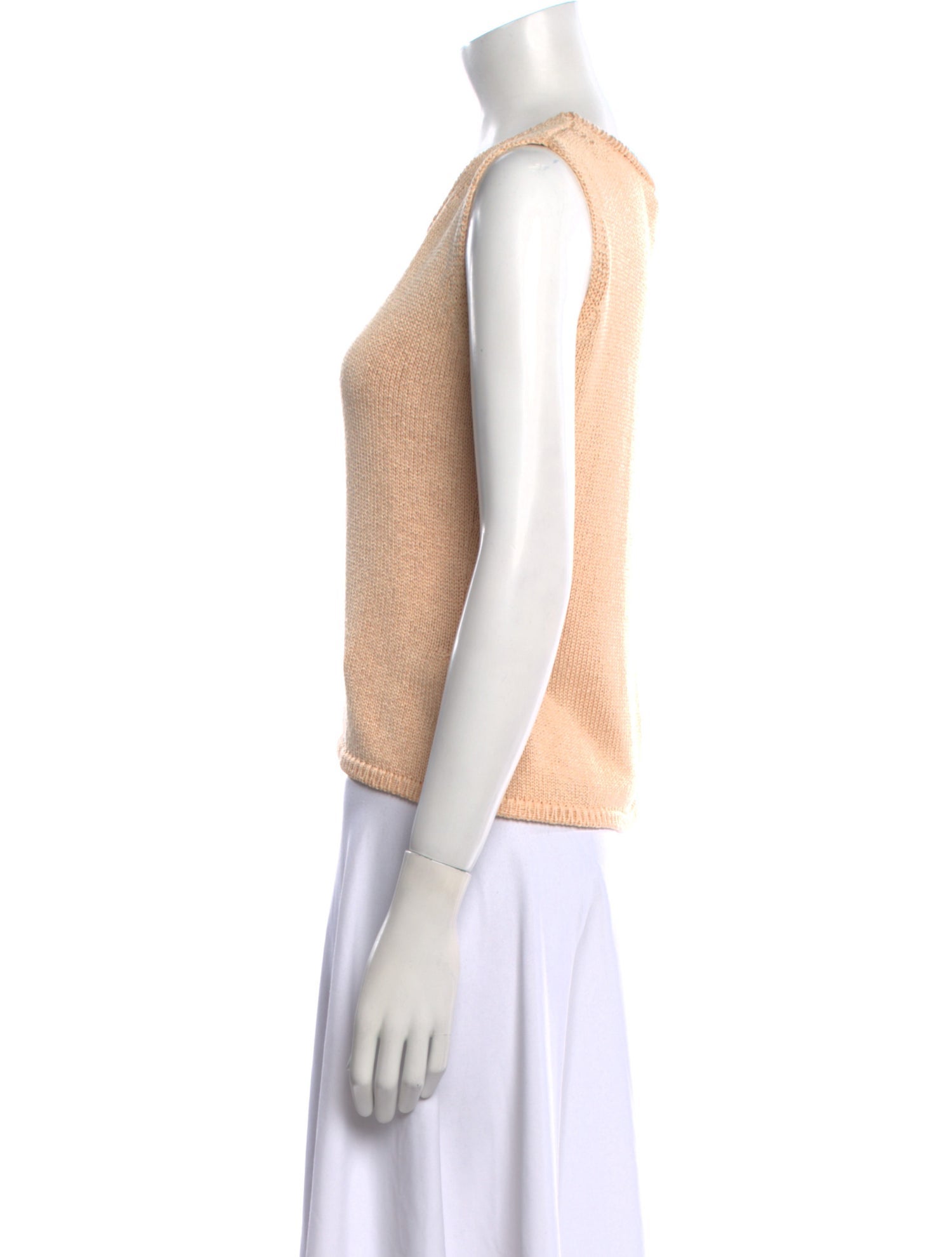 Louis Feraud Silk Scoop Neck Top