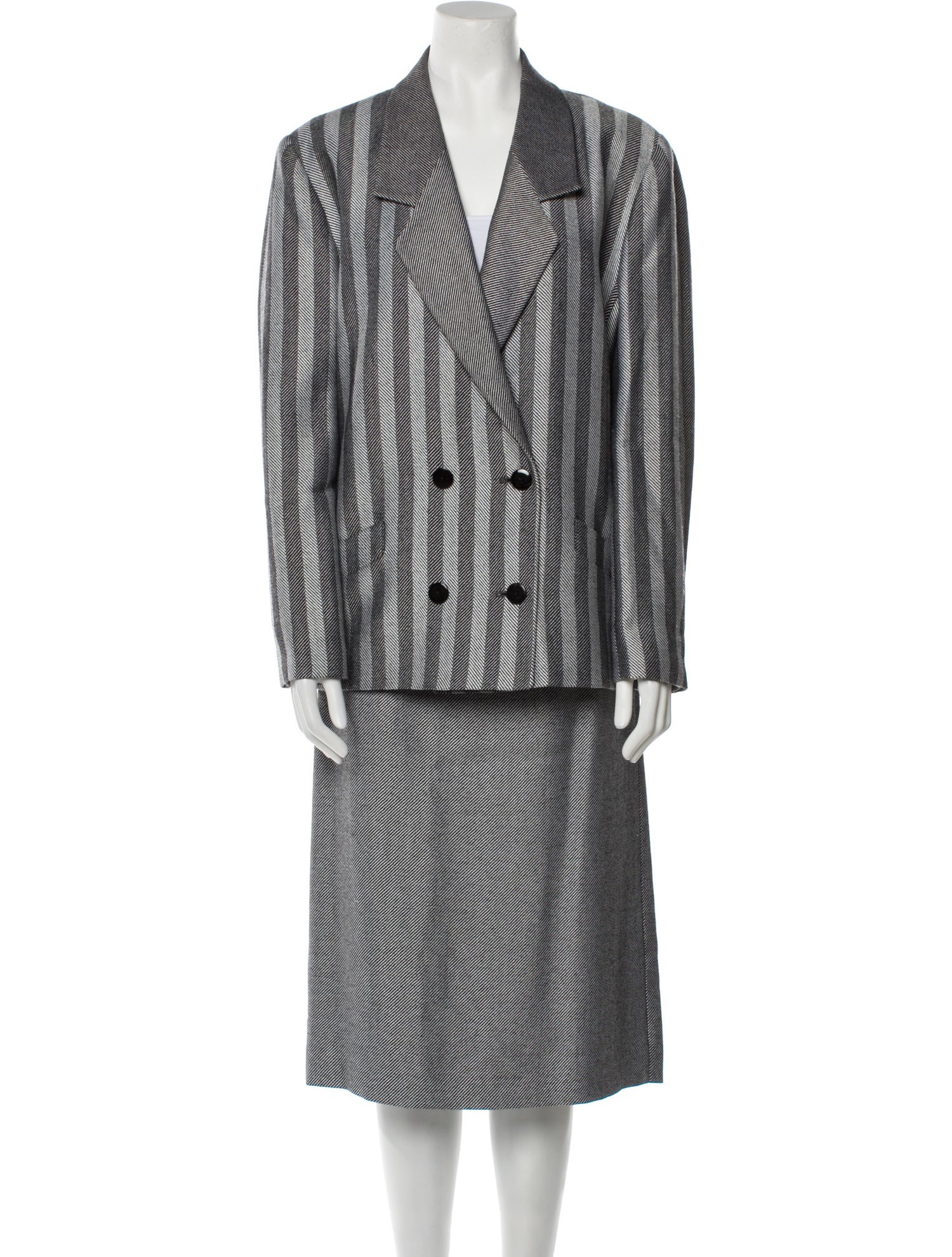 Louis Feraud Striped Skirt Suit