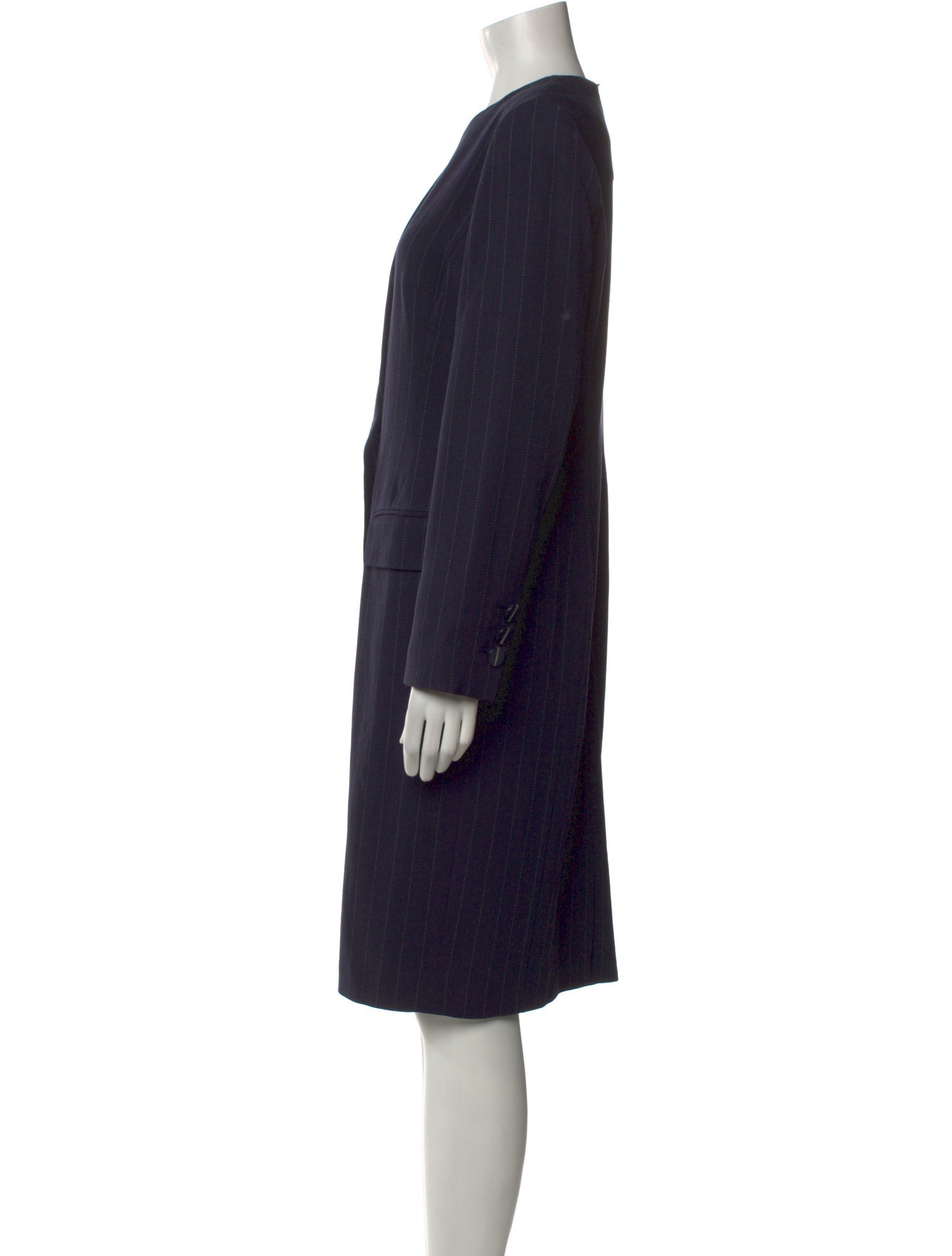 Louis Feraud Virgin Wool Midi Length Dress