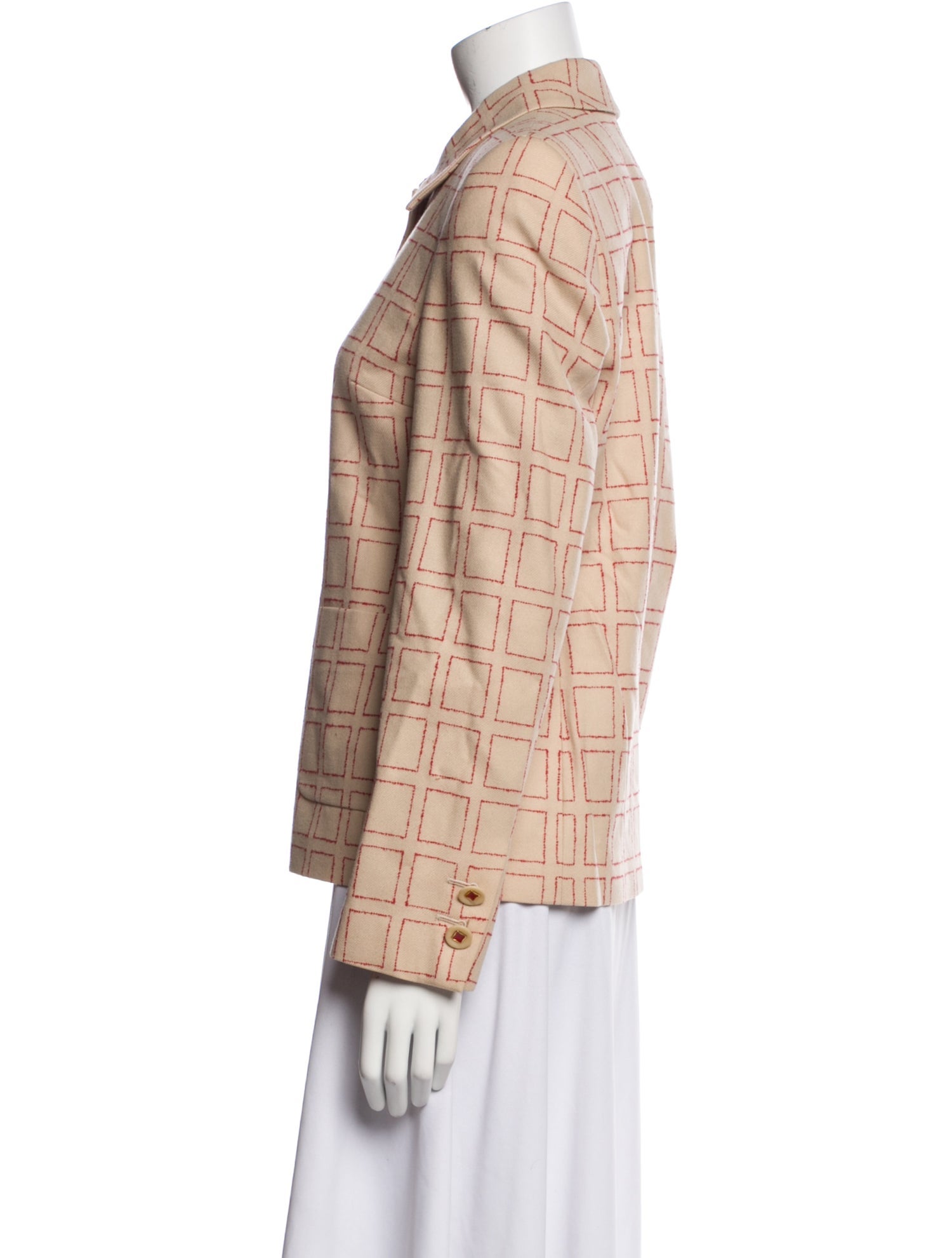 Louis Feraud Plaid Print Blazer