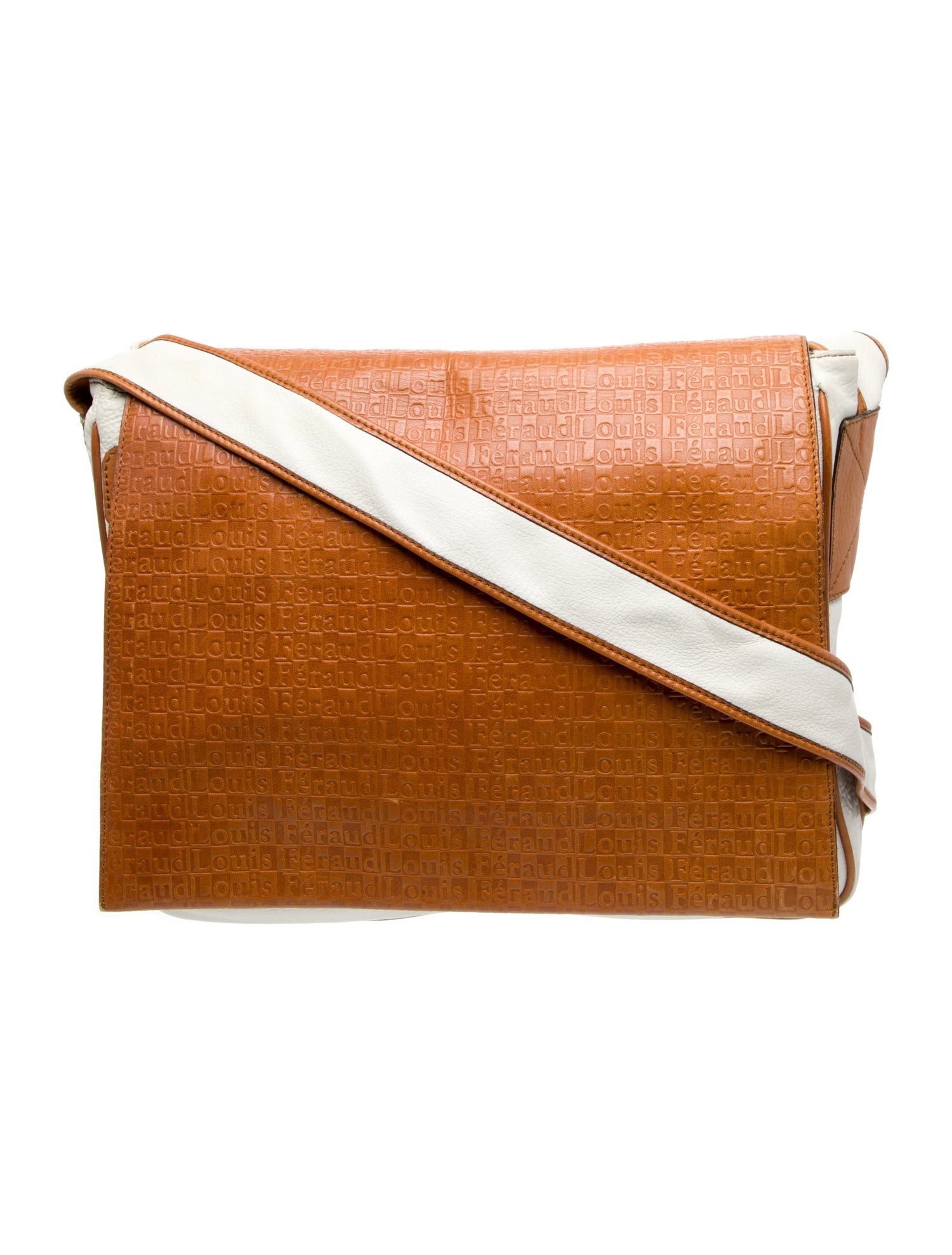 Louis Feraud Leather Messenger Bag