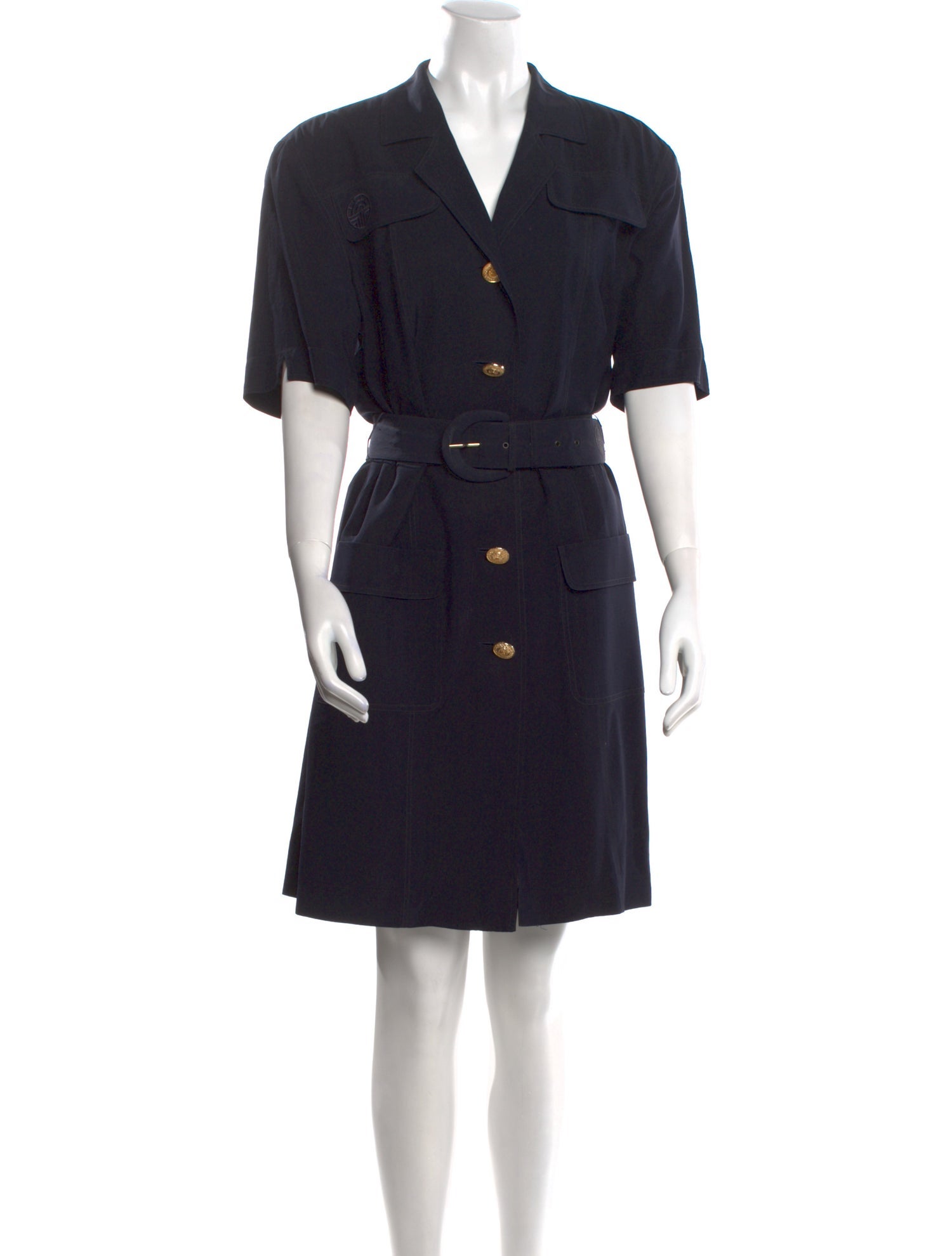 Louis Feraud Silk Knee-Length Dress