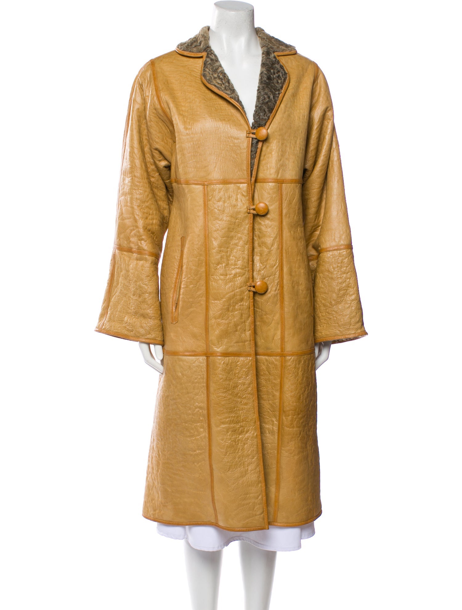 Louis Feraud Vintage Shearling Faux Fur Coat