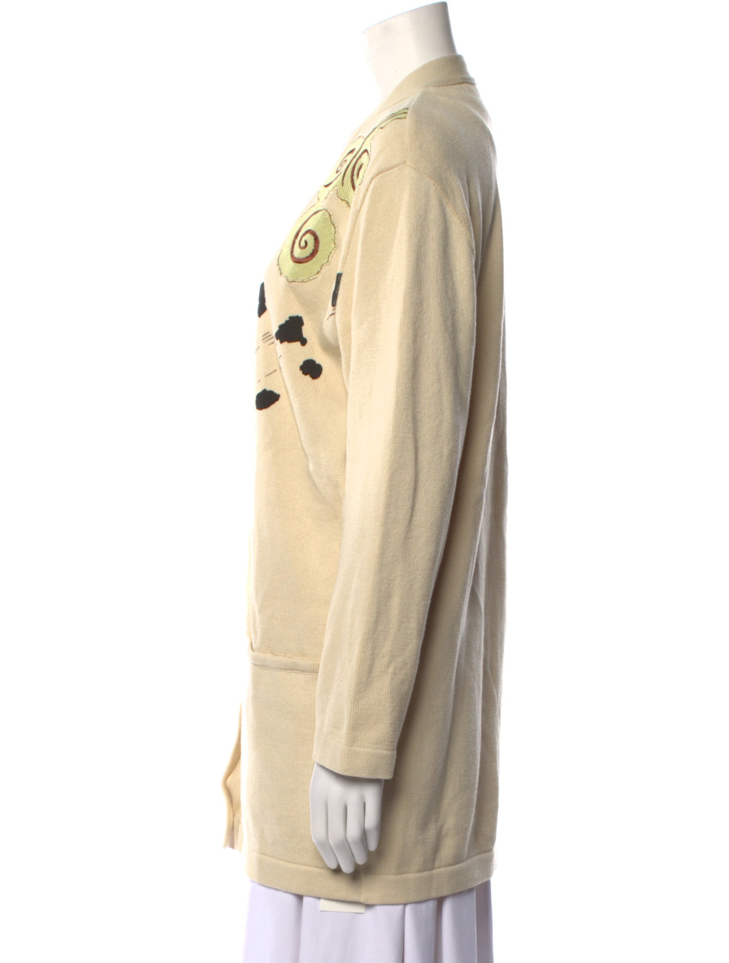 Louis Feraud Printed V-Neck Sweater