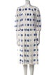 Louis Feraud Polka Dot Print Midi Length Dress