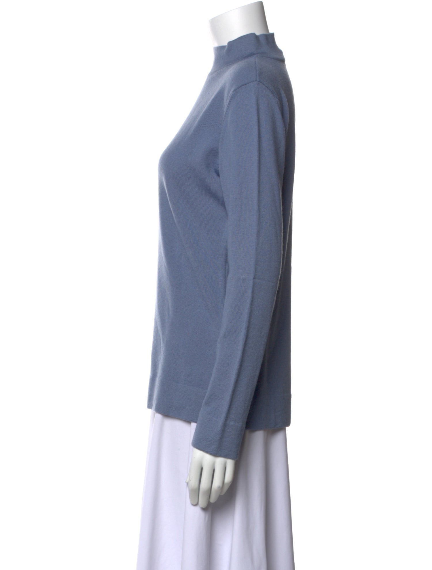 Louis Feraud Virgin Wool Mock Neck Sweater