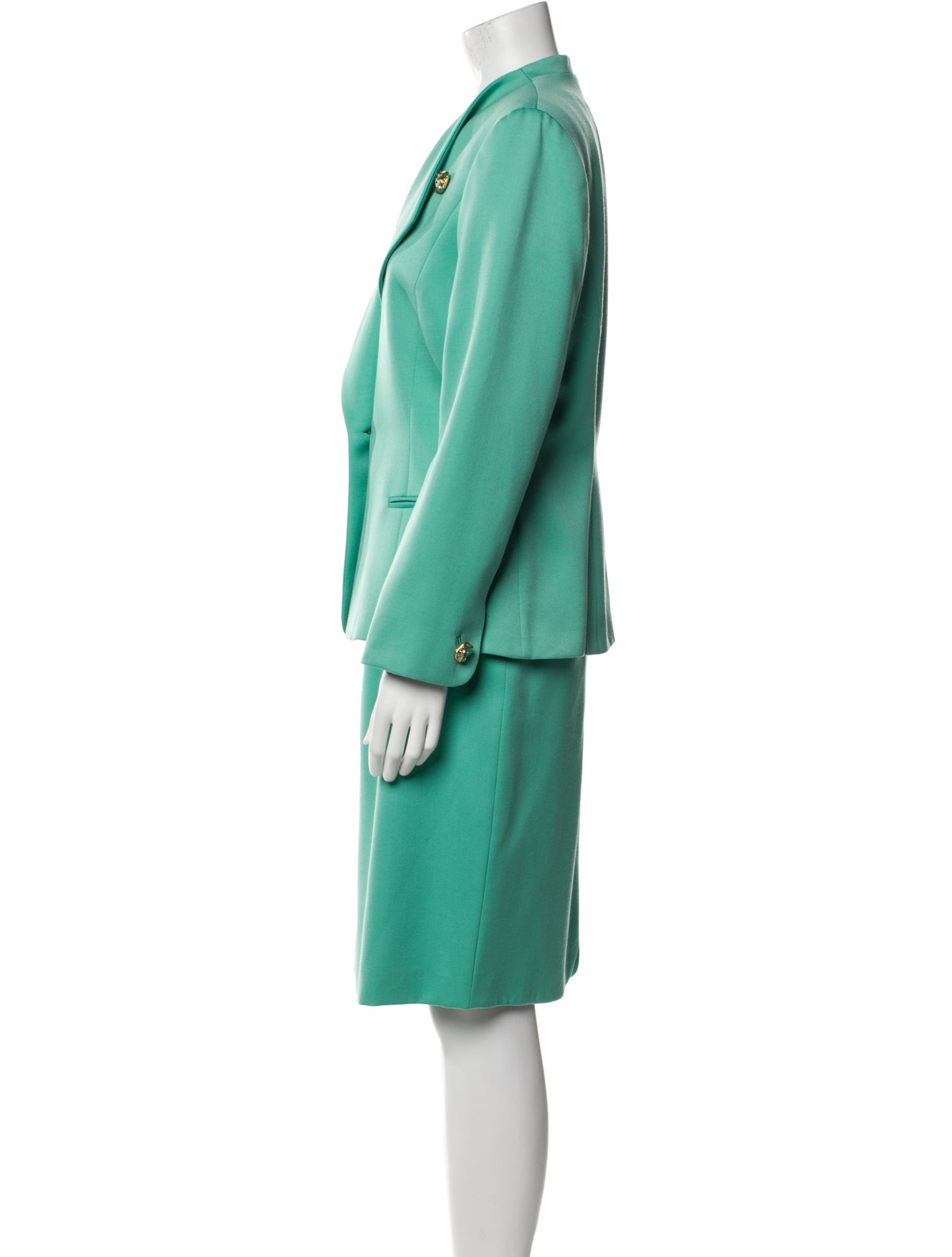 Louis Feraud Virgin Wool Skirt Set