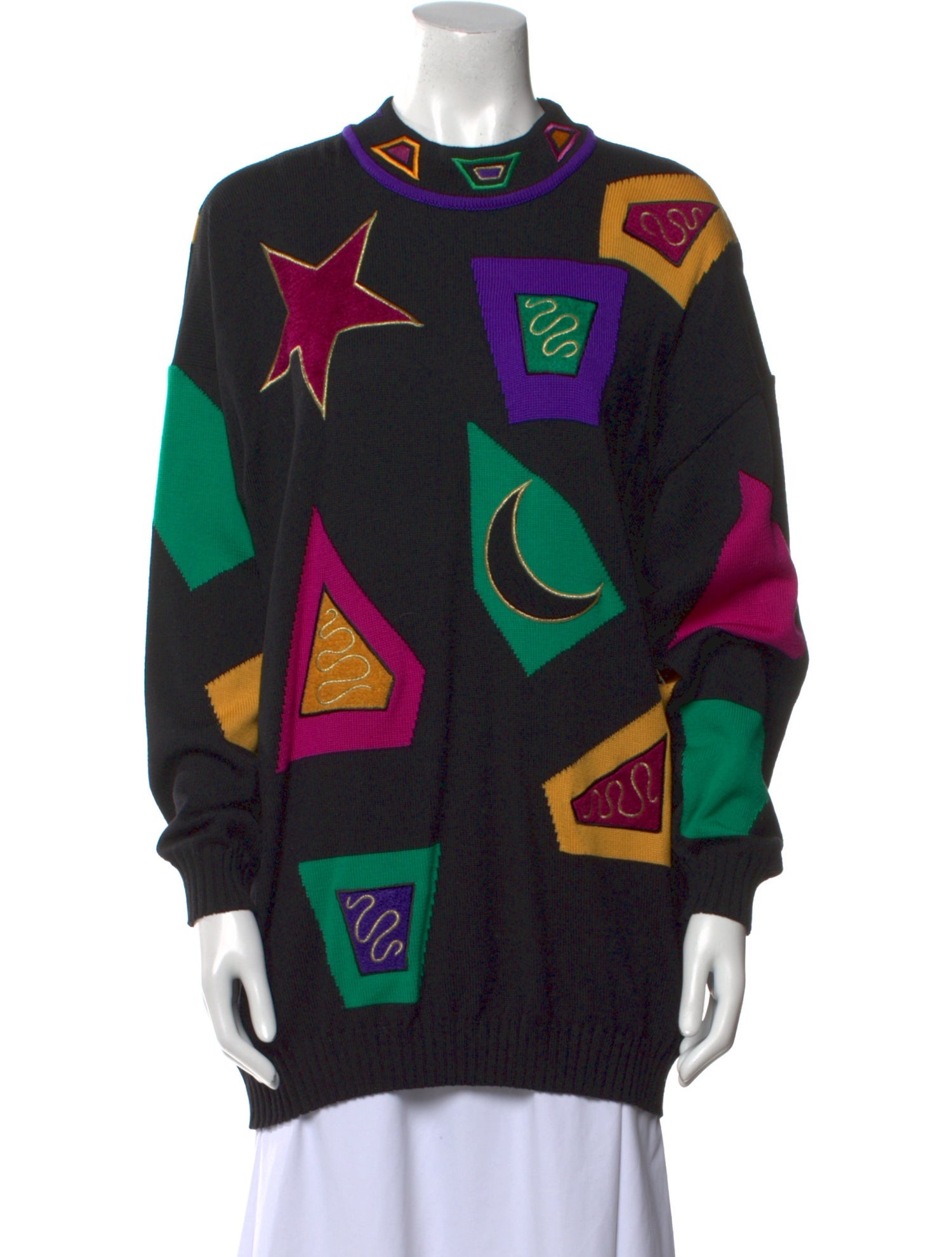 Louis Feraud Wool Printed Sweater