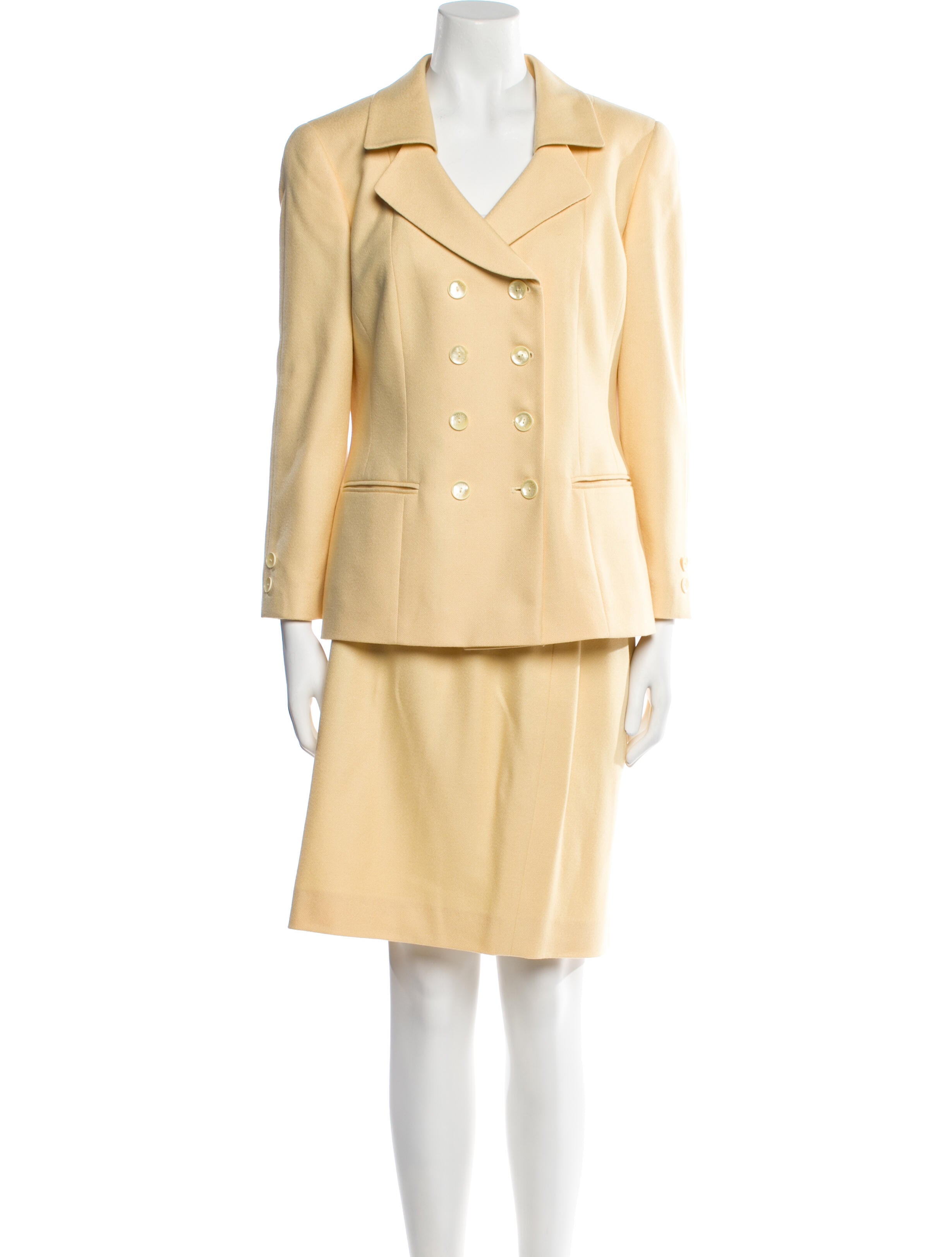 Louis Feraud Virgin Wool Skirt Suit