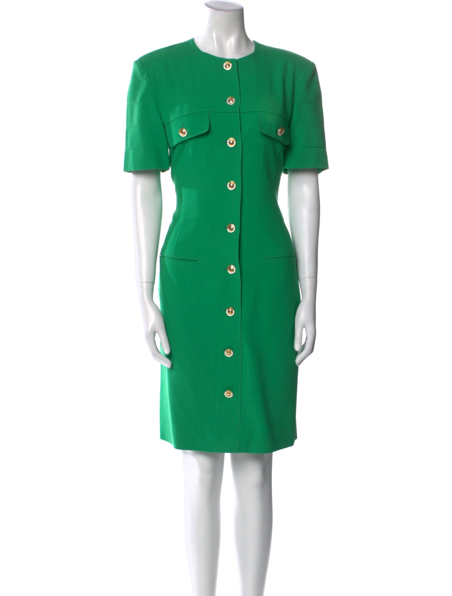 Louis Feraud Crew Neck Knee-Length Dress