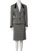 Louis Feraud Houndstooth Print Skirt Suit