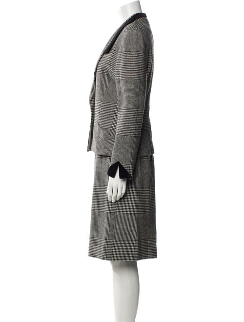 Louis Feraud Houndstooth Print Skirt Suit