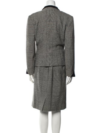 Louis Feraud Houndstooth Print Skirt Suit