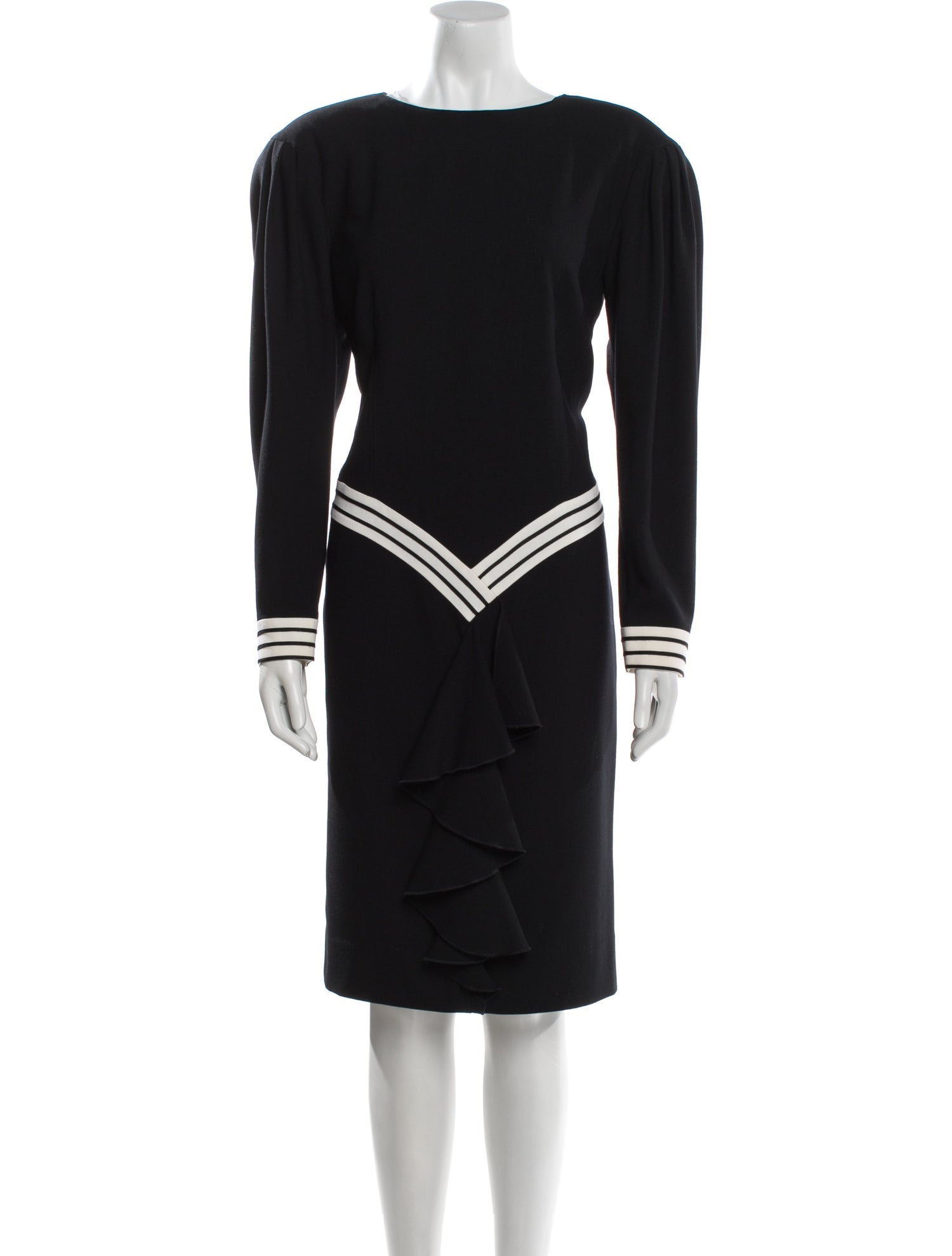 Louis Feraud Wool Knee-Length Dress