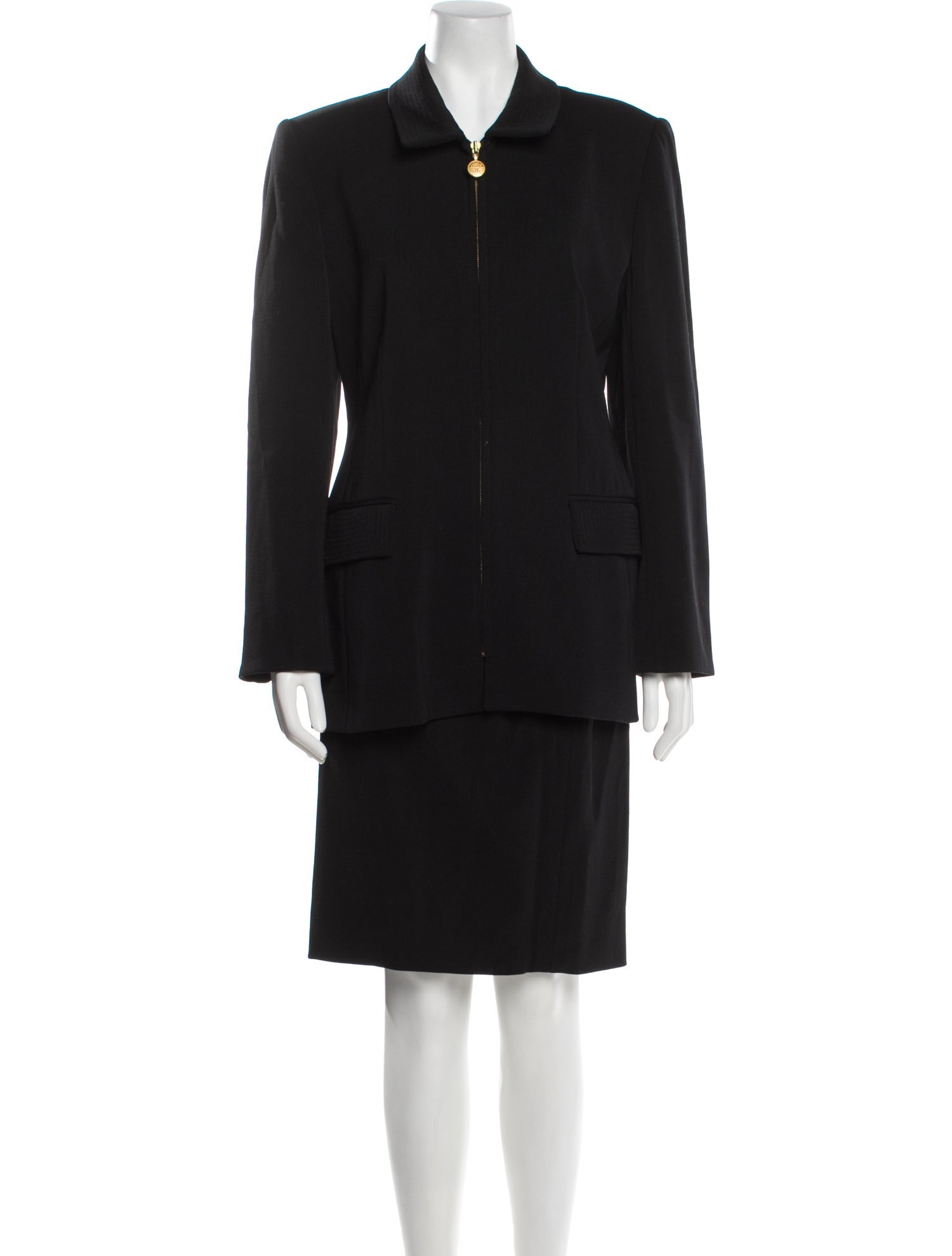 Louis Feraud Virgin Wool Skirt Set