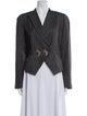 Louis Feraud Wool Striped Evening Jacket