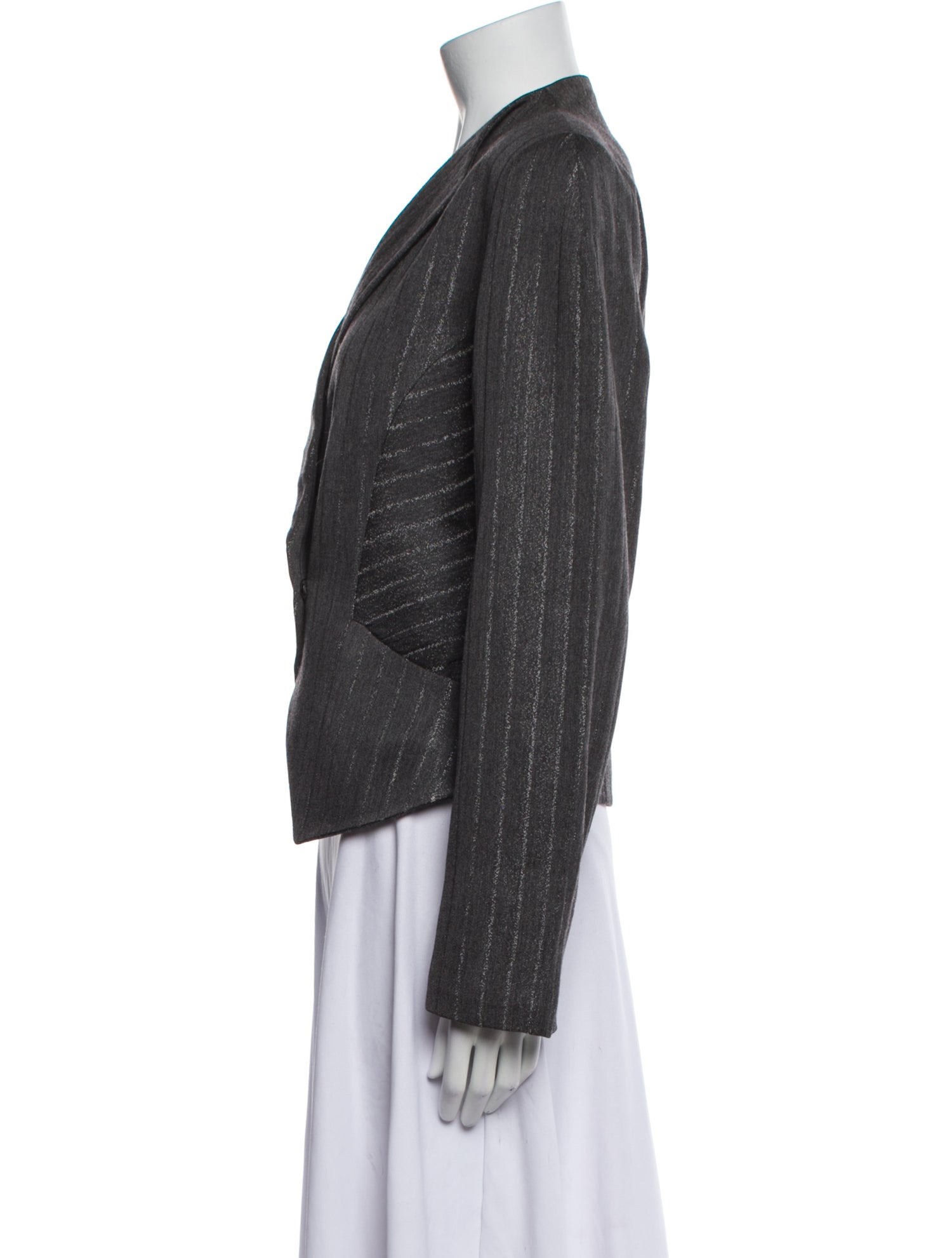 Louis Feraud Wool Striped Evening Jacket