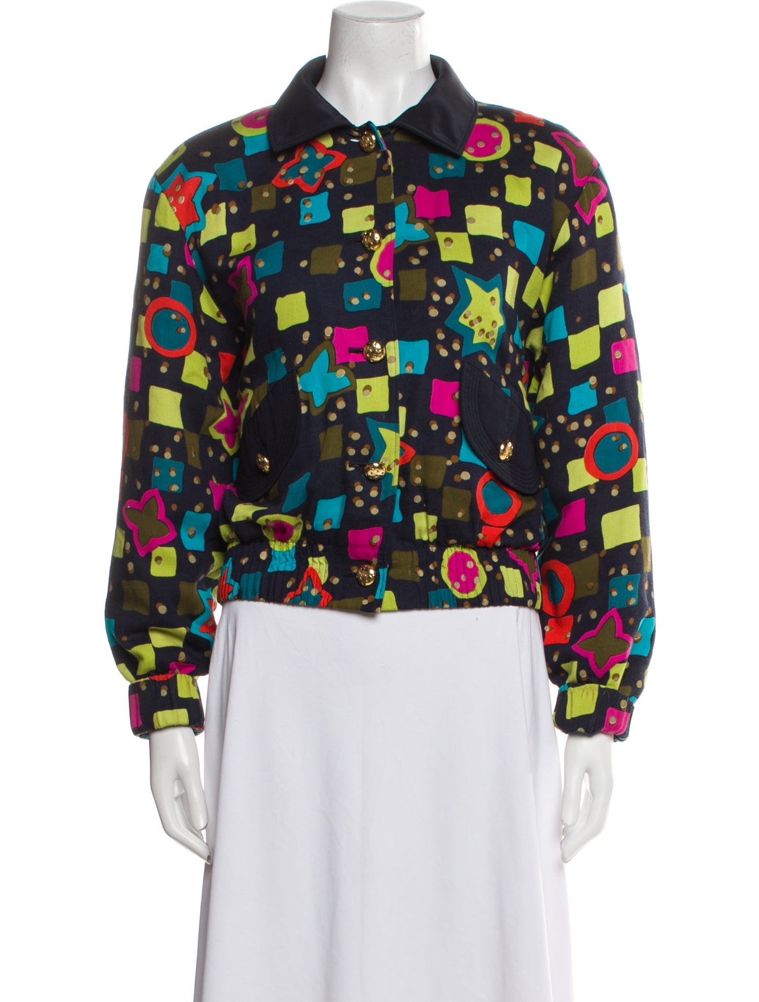 Louis Feraud Printed Bomber Jacket