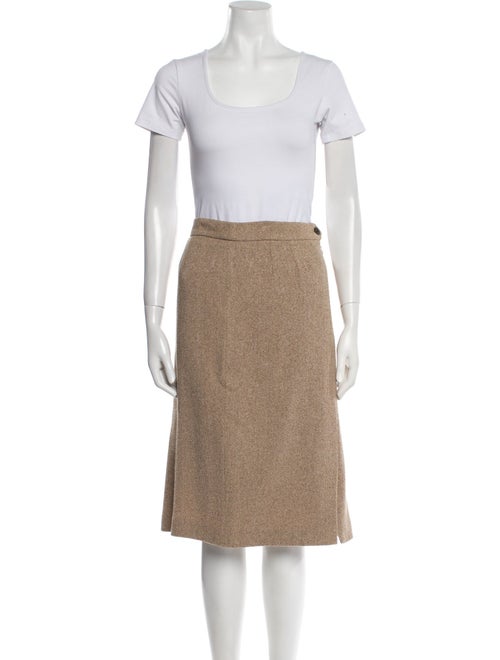 Louis Feraud Virgin Wool Striped Skirt Suit