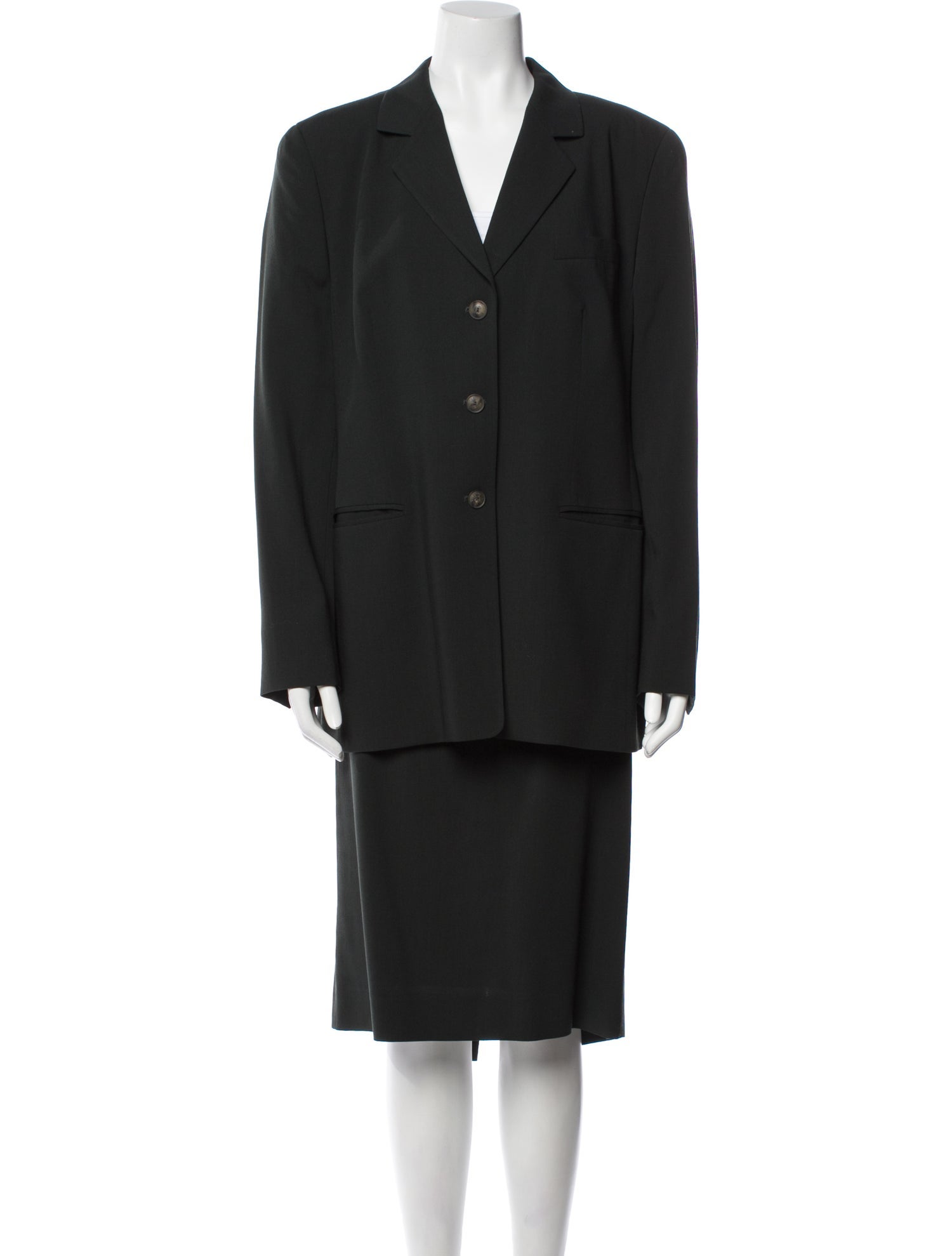 Louis Feraud Virgin Wool Skirt Set