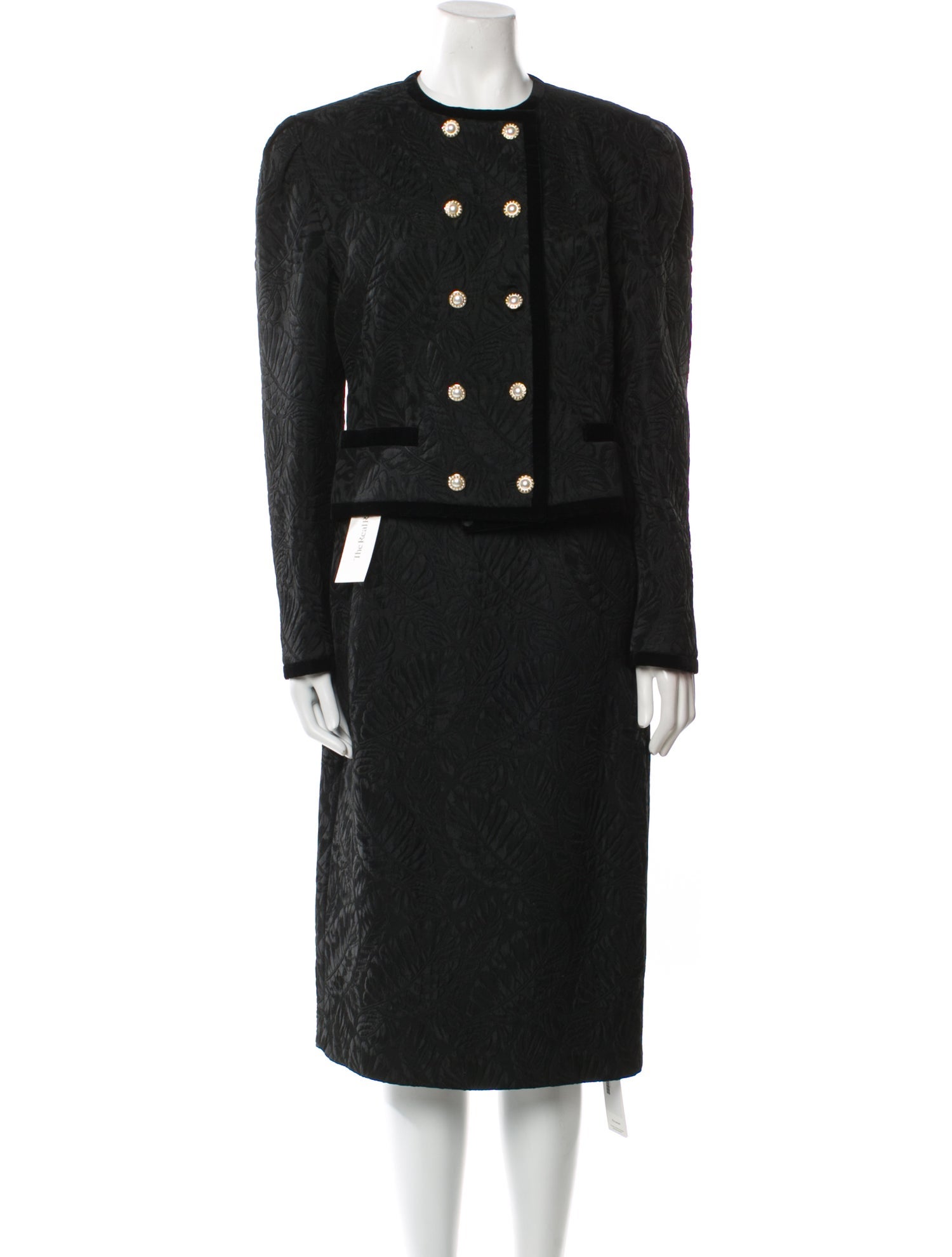 Louis Feraud Vintage Beaded Accents Skirt Set