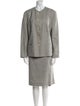 Louis Feraud Wool Striped Skirt Suit