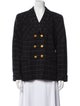 Louis Feraud Lambswool Plaid Print Blazer