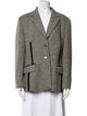 Louis Feraud Virgin Wool Tweed Pattern Blazer