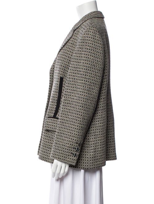 Louis Feraud Virgin Wool Tweed Pattern Blazer
