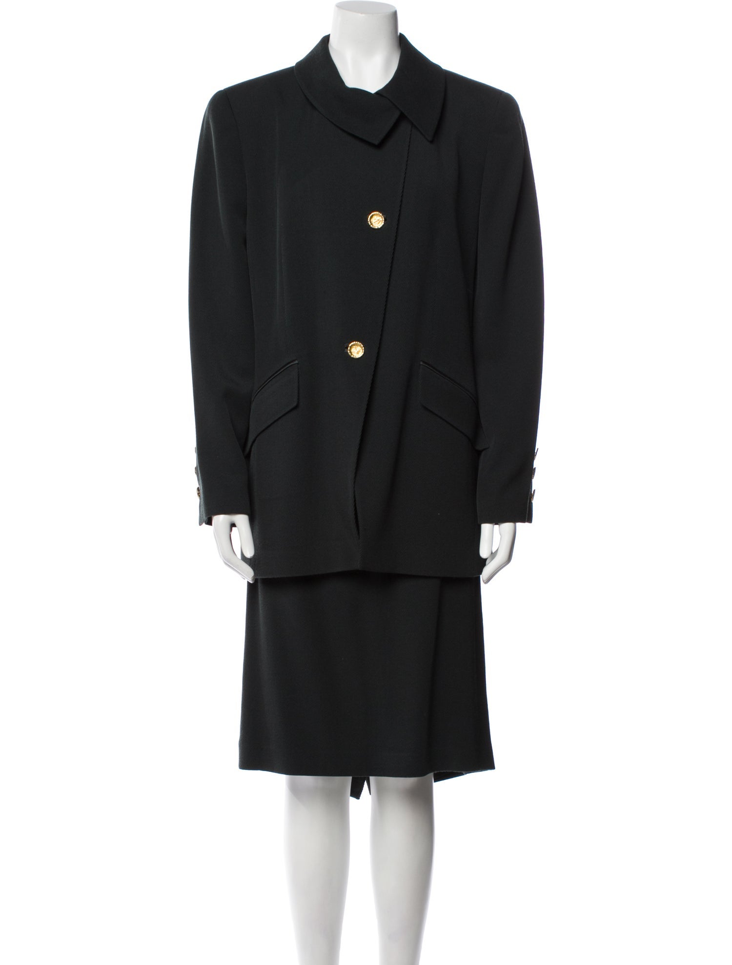 Louis Feraud Virgin Wool Skirt Set