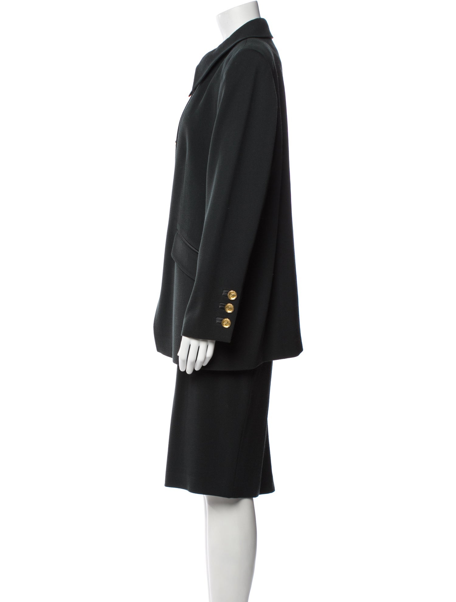 Louis Feraud Virgin Wool Skirt Set