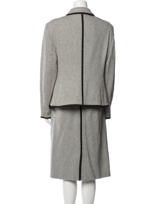 Louis Feraud Virgin Wool Printed Skirt Suit