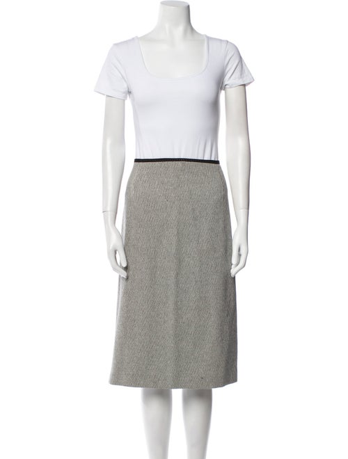 Louis Feraud Virgin Wool Printed Skirt Suit