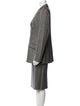 Louis Feraud Virgin Wool Printed Skirt Suit