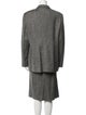 Louis Feraud Virgin Wool Printed Skirt Suit