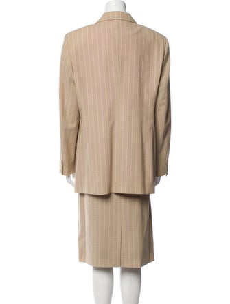 Louis Feraud Virgin Wool Printed Skirt Suit
