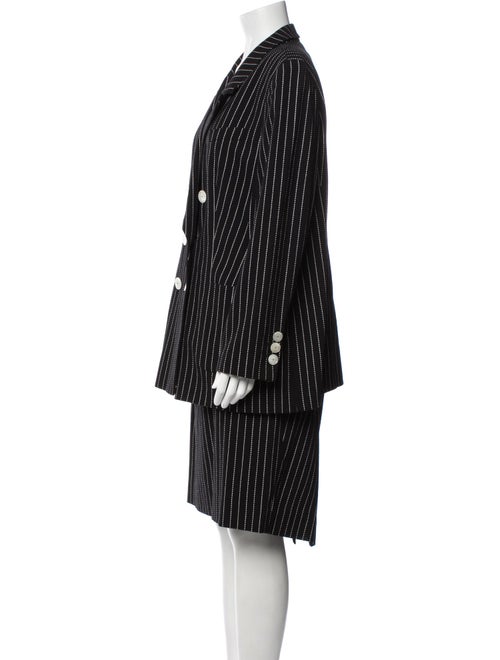 Louis Feraud Virgin Wool Printed Skirt Suit