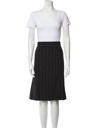 Louis Feraud Virgin Wool Printed Skirt Suit